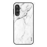 Modern White Marble Samsung Galaxy M36 5G Glass Back Cover Online