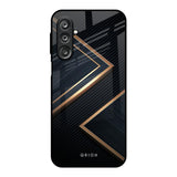 Sleek Golden & Navy Samsung Galaxy M36 5G Glass Back Cover Online