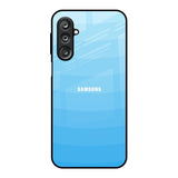 Wavy Blue Pattern Samsung Galaxy M36 5G Glass Back Cover Online