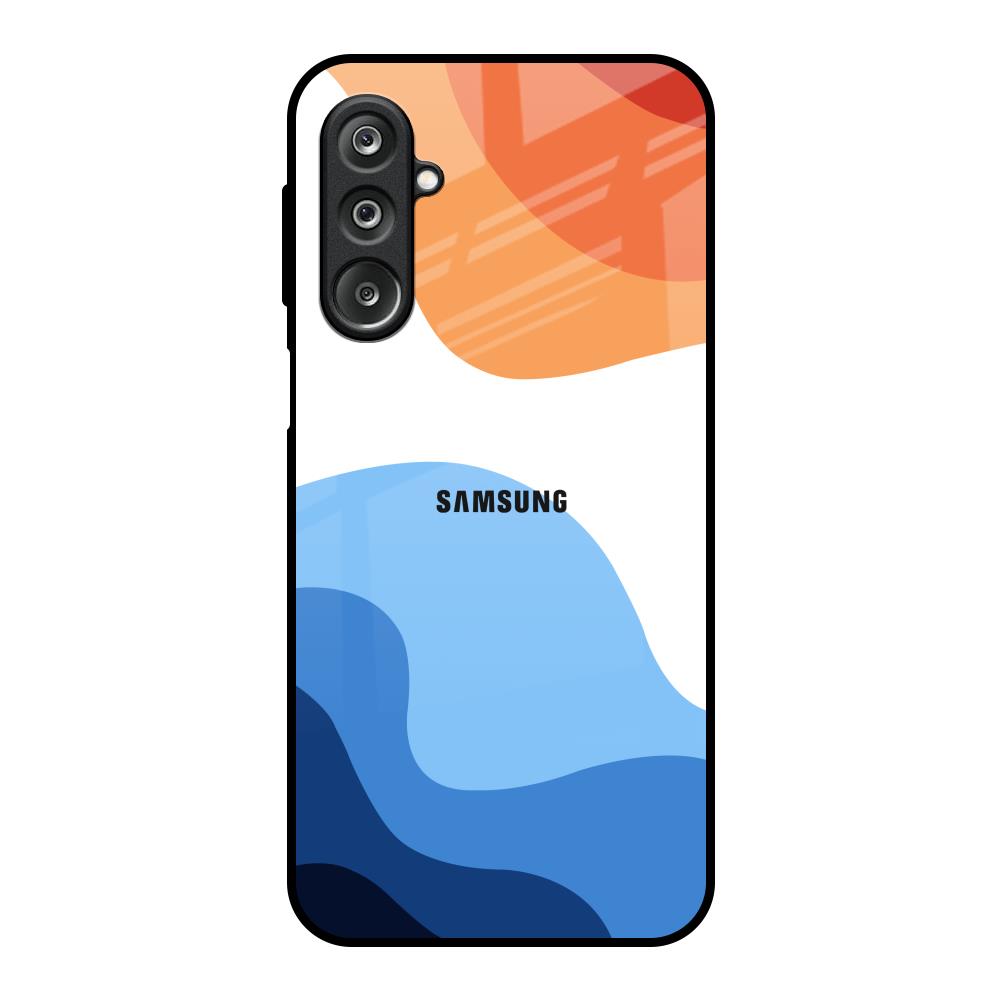 Wavy Color Pattern Samsung Galaxy M36 5G Glass Back Cover Online