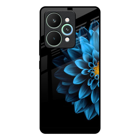Half Blue Flower Realme 15 5G Glass Back Cover Online