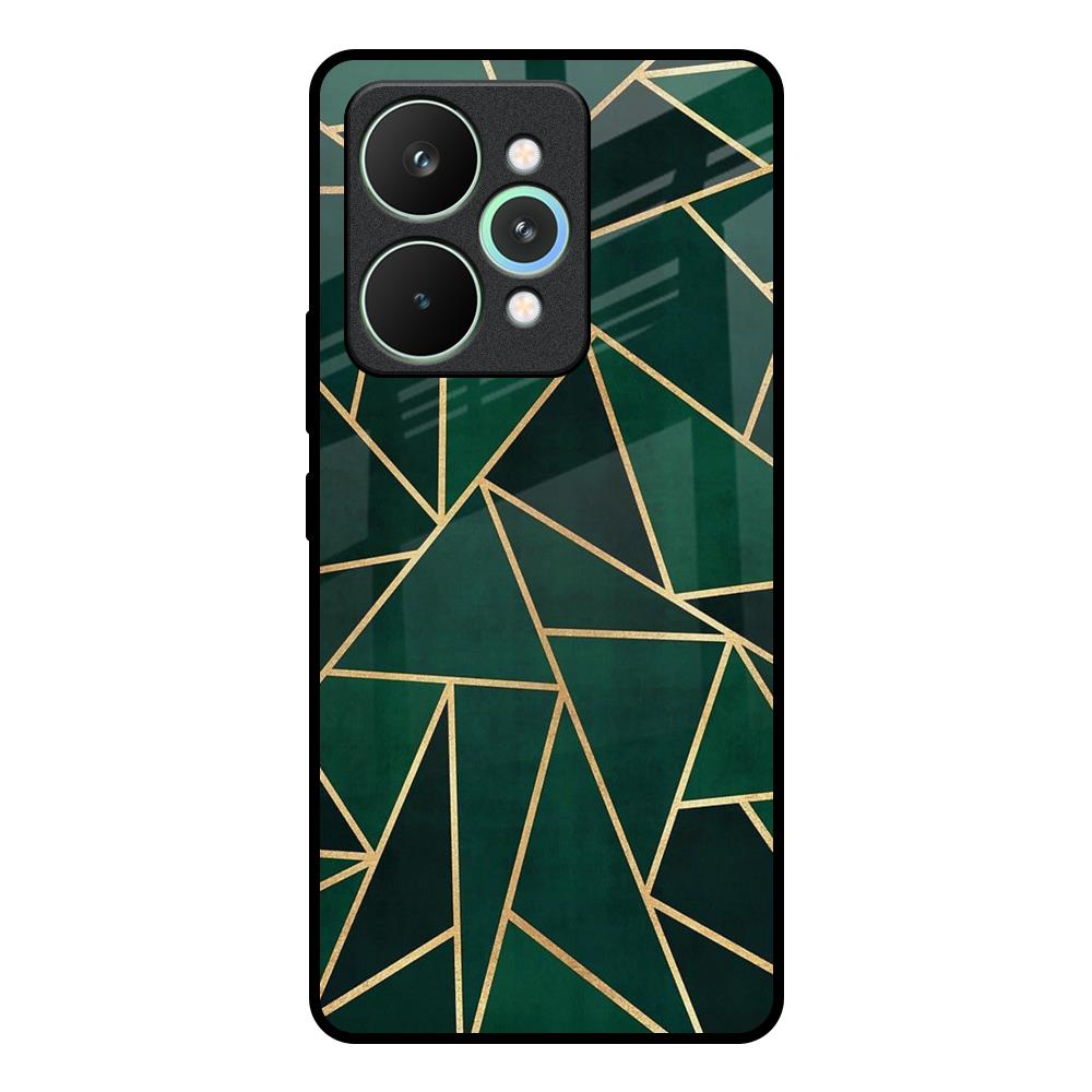 Abstract Green Realme 15 5G Glass Back Cover Online