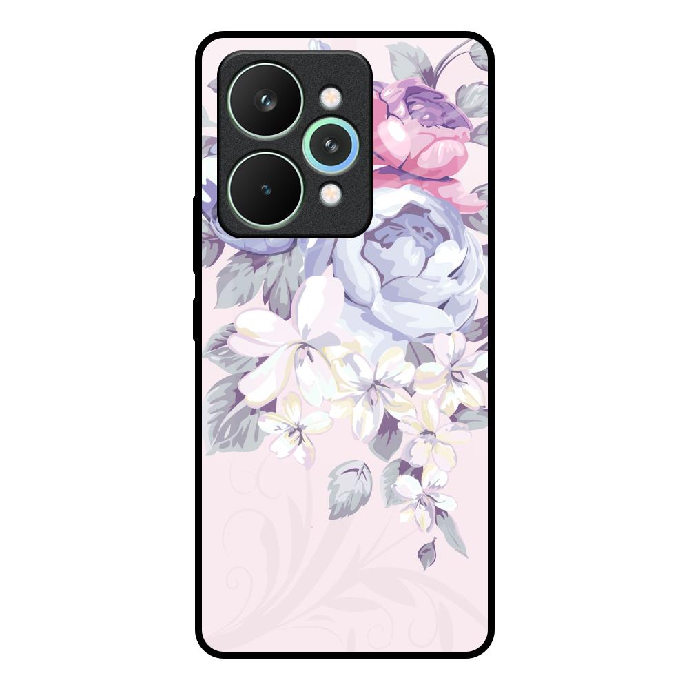 Elegant Floral Realme 15 5G Glass Back Cover Online