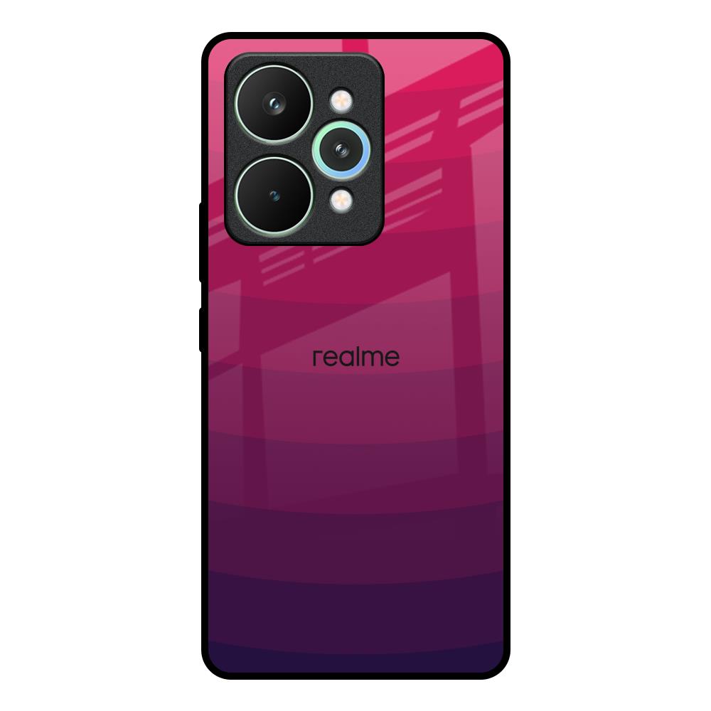 Wavy Pink Pattern Realme 15 5G Glass Back Cover Online