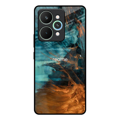 Golden Splash Realme 15 5G Glass Back Cover Online
