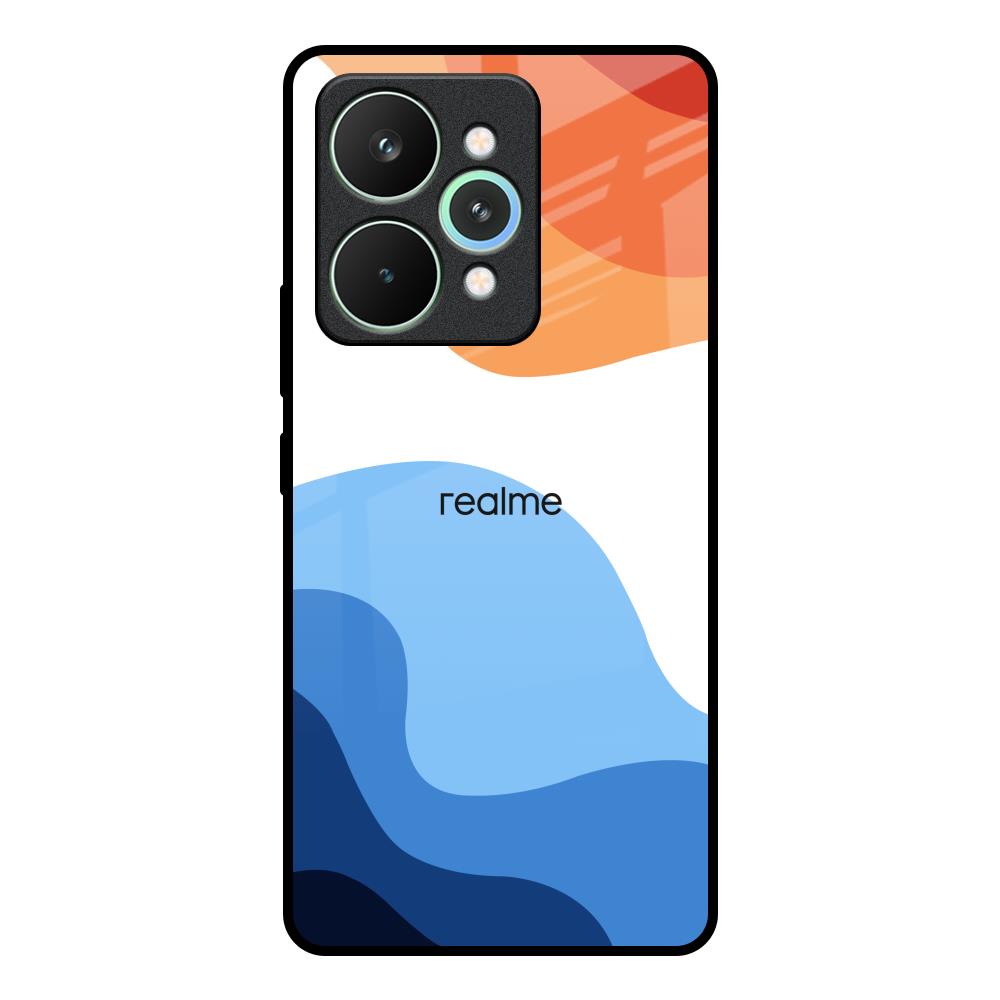Wavy Color Pattern Realme 15 5G Glass Back Cover Online