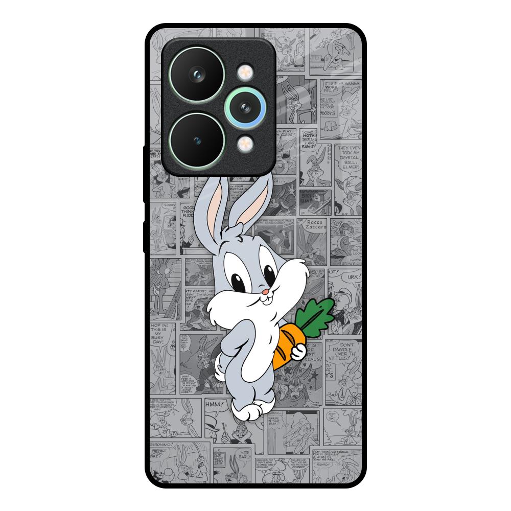 Cute Baby Bunny Realme 15 Pro 5G Glass Back Cover Online