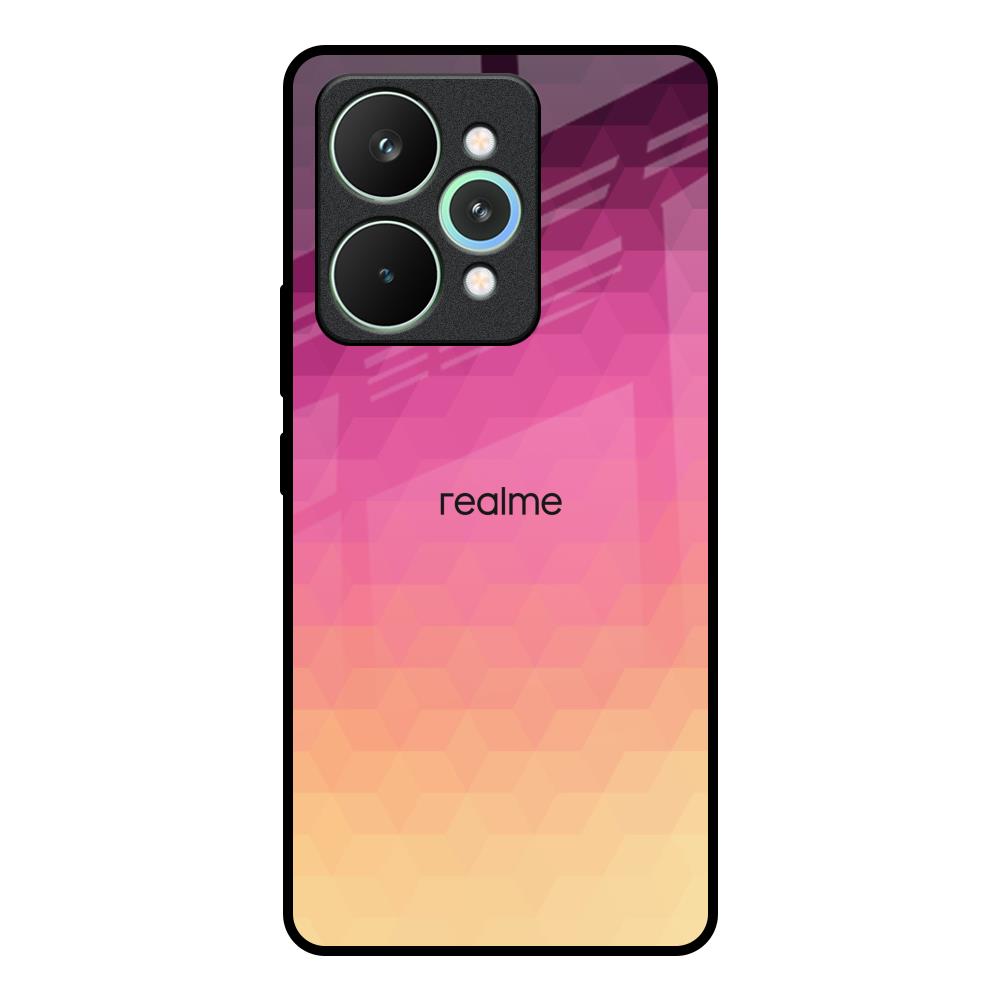 Geometric Pink Diamond Realme 15 Pro 5G Glass Back Cover Online