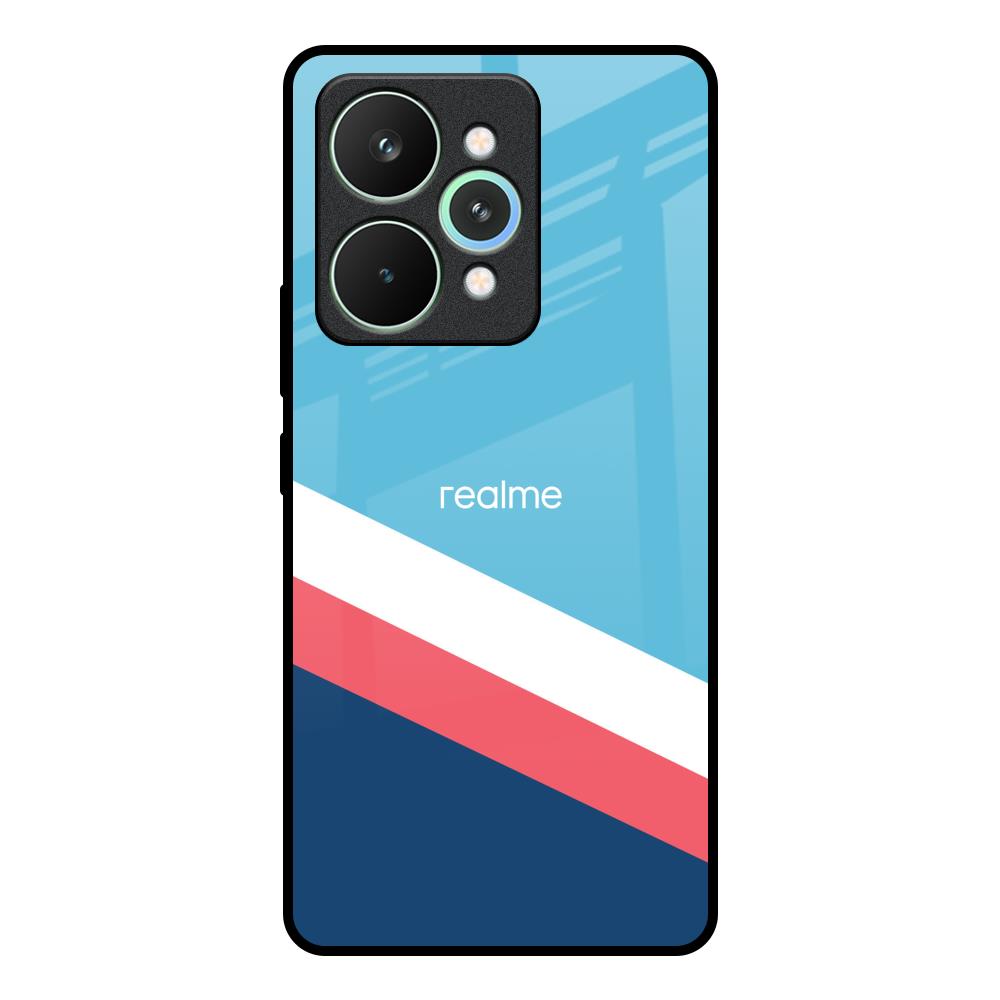 Pink & White Stripes Realme 15 Pro 5G Glass Back Cover Online