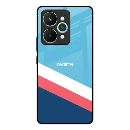 Pink & White Stripes Realme 15 Pro 5G Glass Back Cover Online