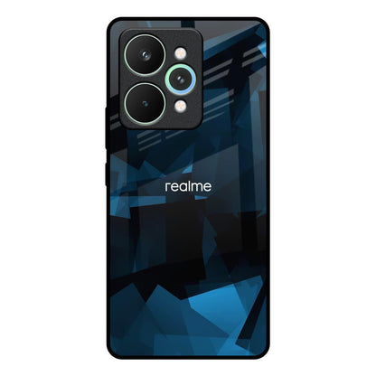 Polygonal Blue Box Realme 15 Pro 5G Glass Back Cover Online