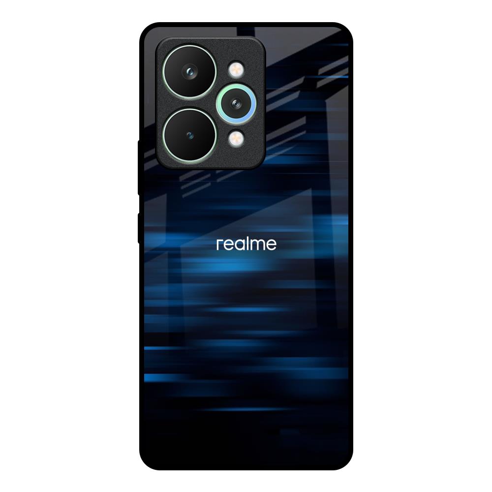 Blue Rough Abstract Realme 15 Pro 5G Glass Back Cover Online