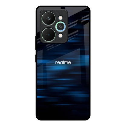 Blue Rough Abstract Realme 15 Pro 5G Glass Back Cover Online