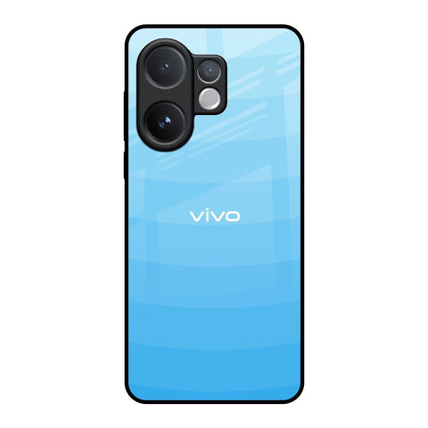 Wavy Blue Pattern Vivo V60 5G Glass Back Cover Online