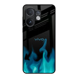 Teal Flames Vivo V60 5G Glass Back Cover Online