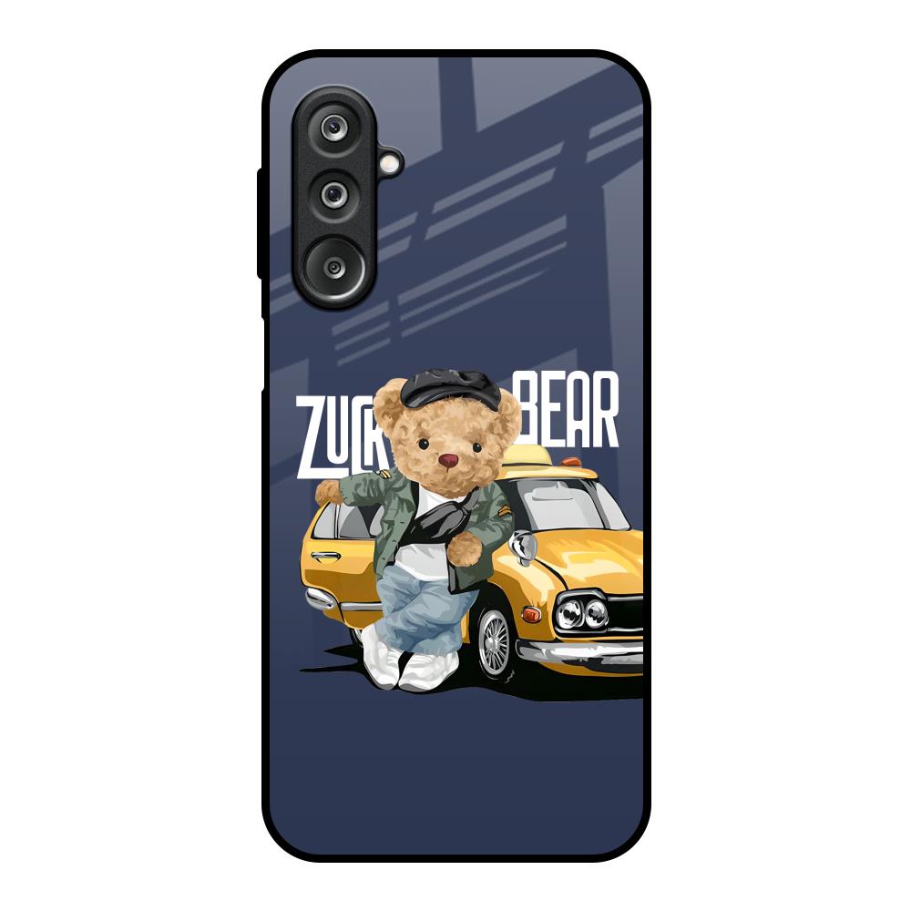 Adventurous Bear Samsung Galaxy F36 5G Glass Back Cover Online