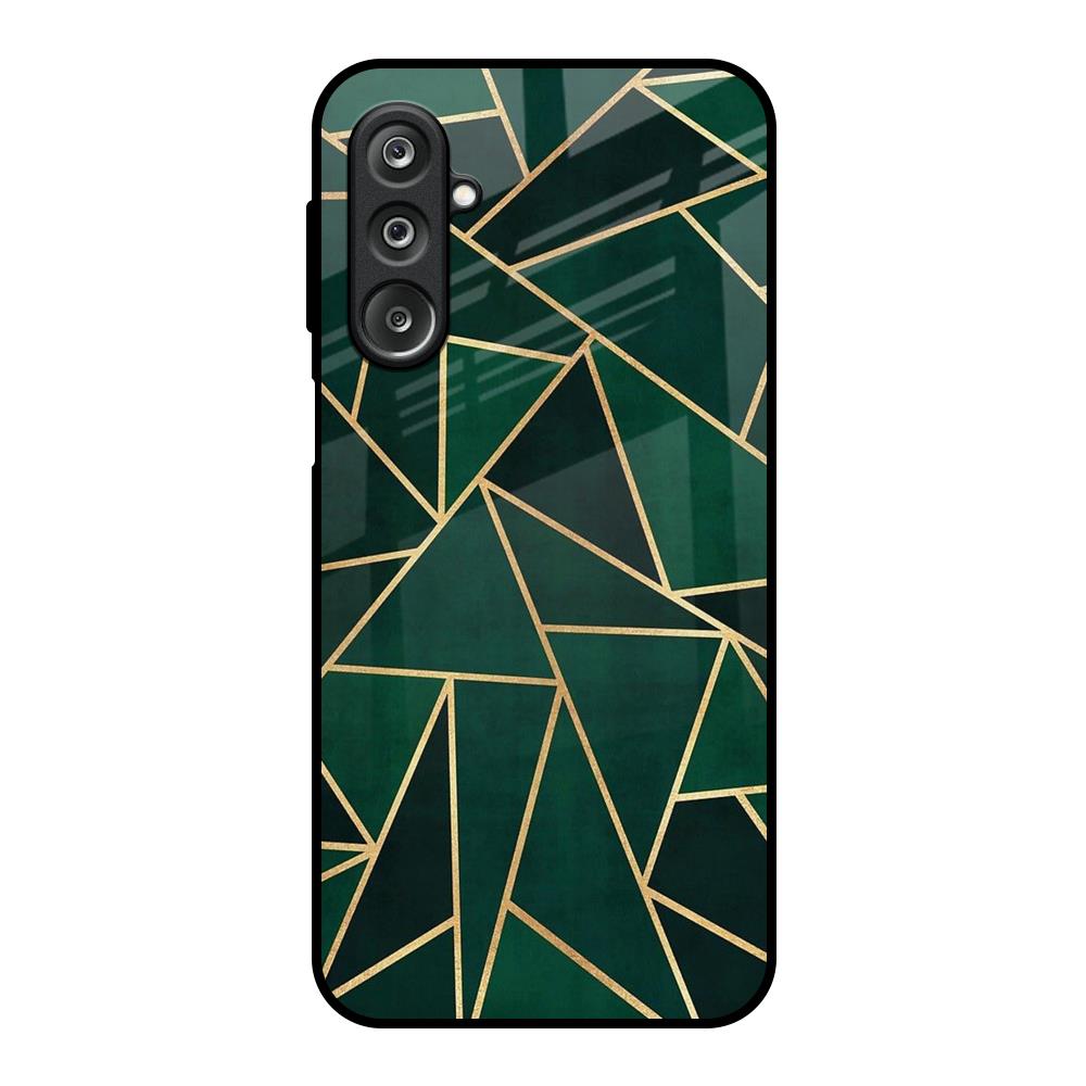 Abstract Green Samsung Galaxy F36 5G Glass Back Cover Online