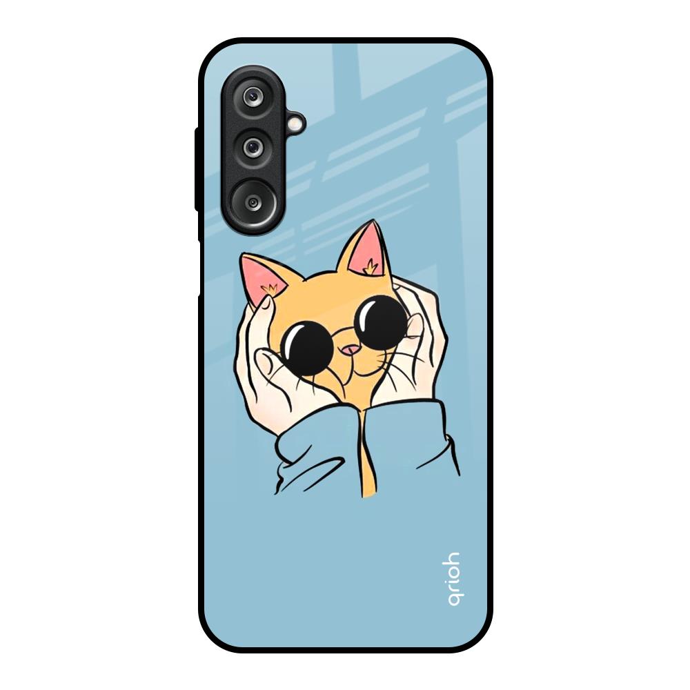 Adorable Cute Kitty Samsung Galaxy F36 5G Glass Back Cover Online