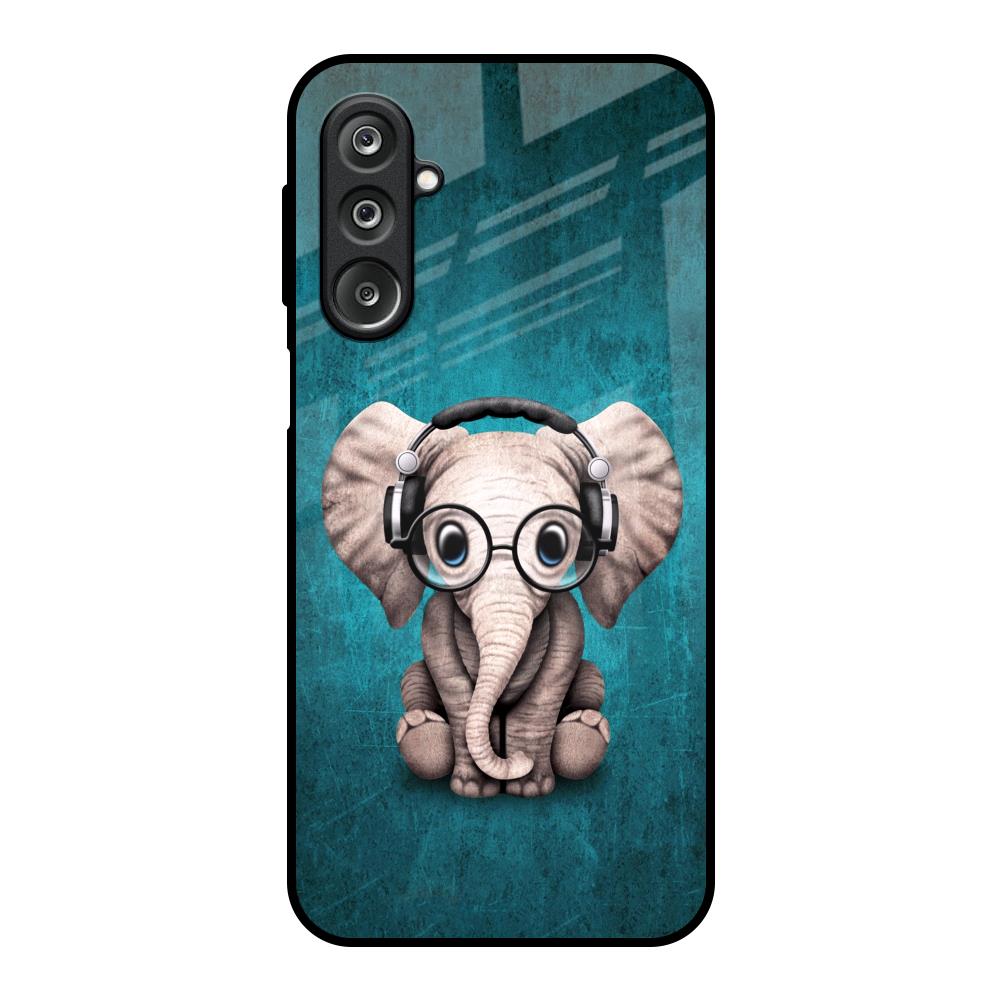 Adorable Baby Elephant Samsung Galaxy F36 5G Glass Back Cover Online