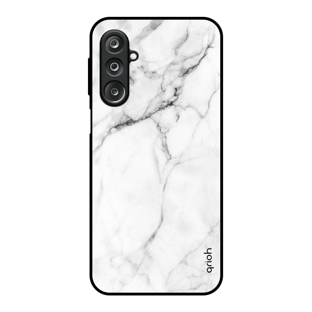 Modern White Marble Samsung Galaxy F36 5G Glass Back Cover Online