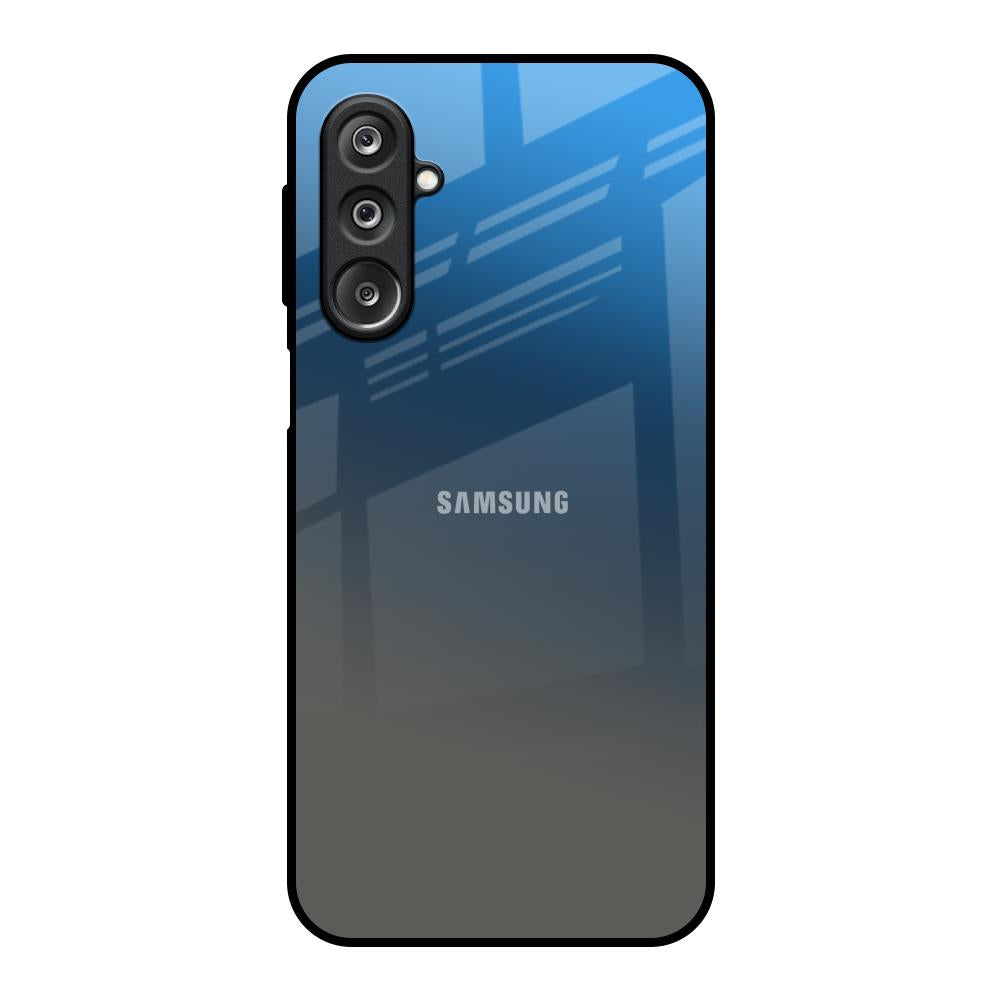 Blue Grey Ombre Samsung Galaxy F36 5G Glass Back Cover Online