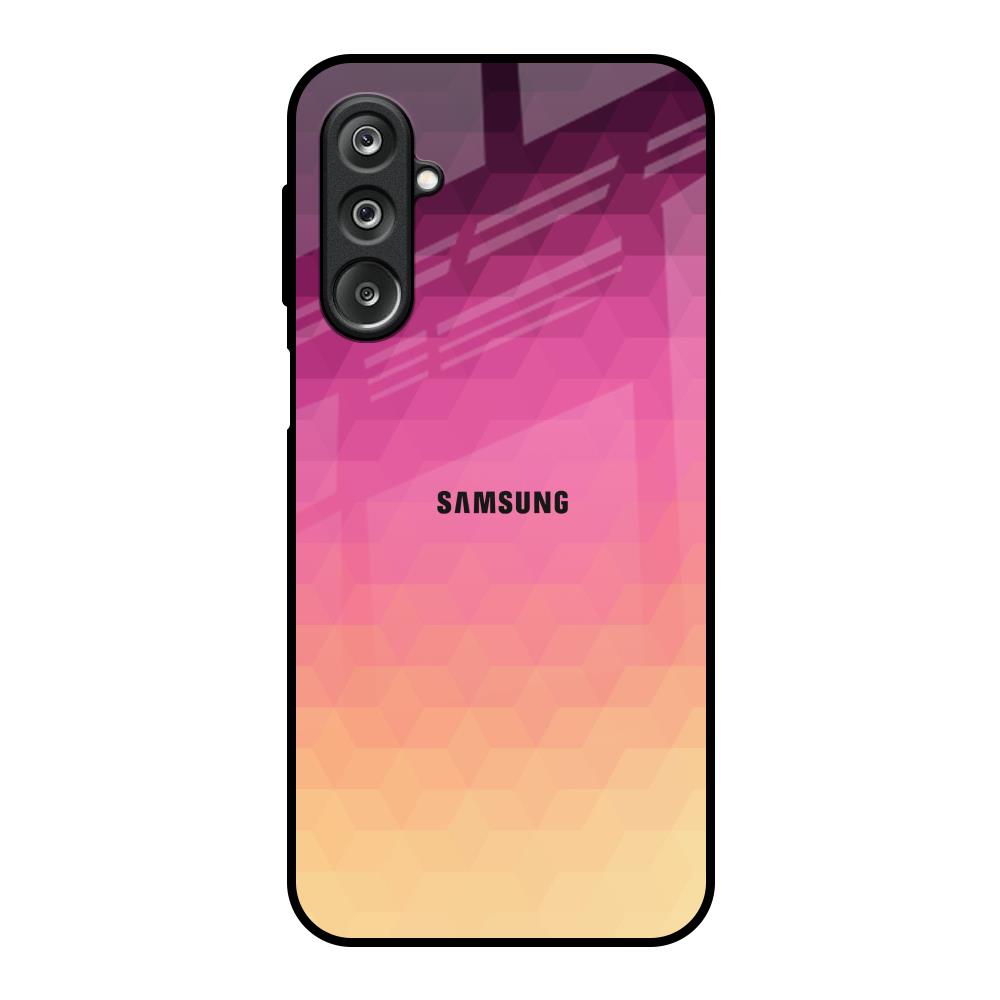 Geometric Pink Diamond Samsung Galaxy F36 5G Glass Back Cover Online