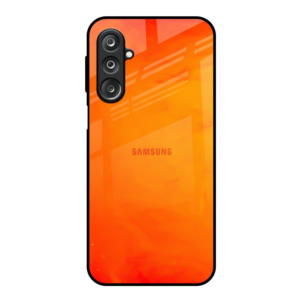 Tangy Orange Samsung Galaxy F36 5G Glass Back Cover Online