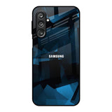 Polygonal Blue Box Samsung Galaxy F36 5G Glass Back Cover Online