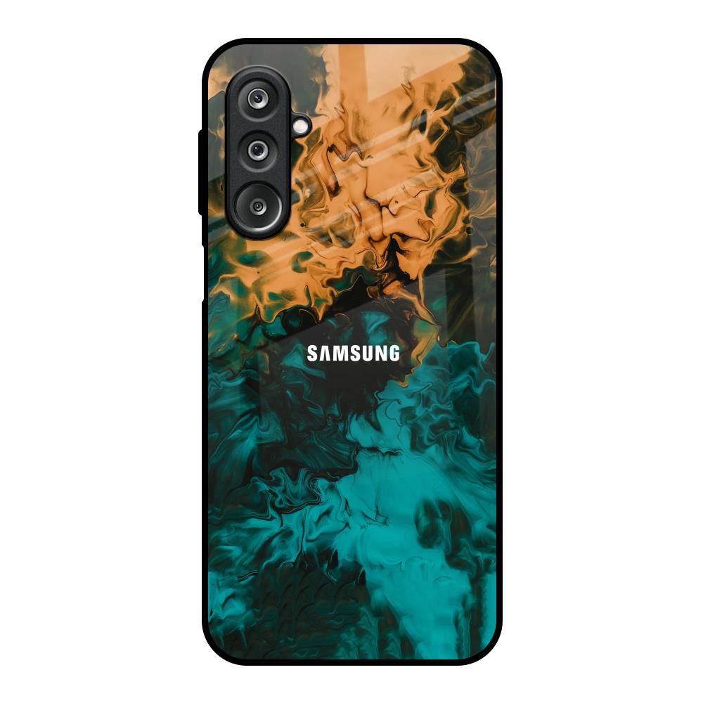 Watercolor Wave Samsung Galaxy F36 5G Glass Back Cover Online