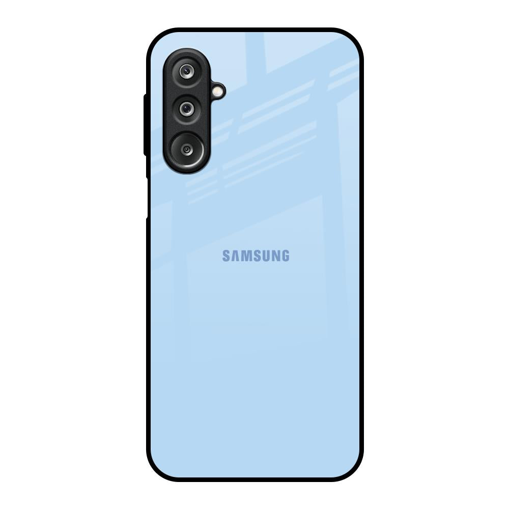 Pastel Sky Blue Samsung Galaxy F36 5G Glass Back Cover Online