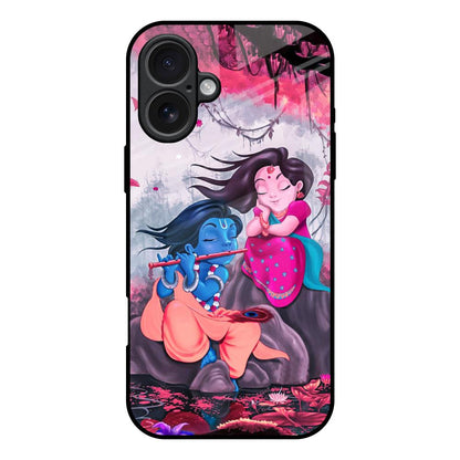 Radha Krishna Art iPhone 17 Glass Back Cover Online