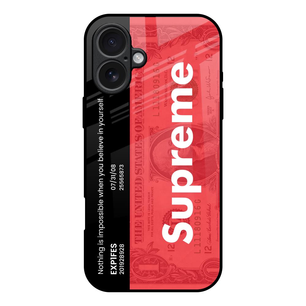 Supreme Ticket iPhone 17 Glass Back Cover Online