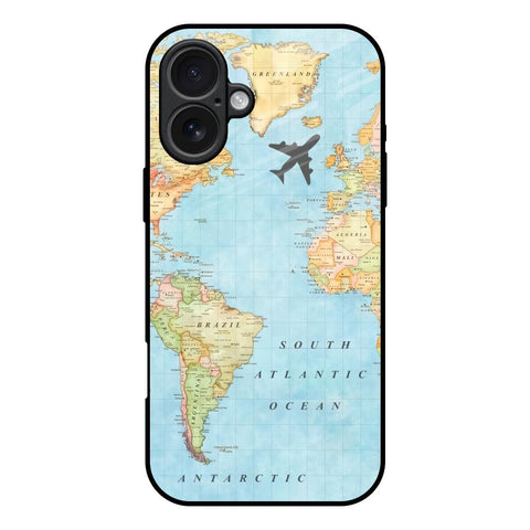 Travel Map iPhone 17 Glass Back Cover Online