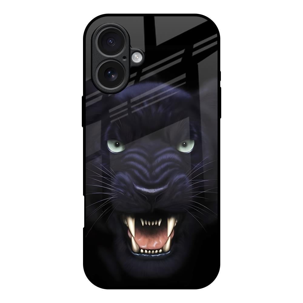 Angry Black Tiger iPhone 17 Glass Back Cover Online