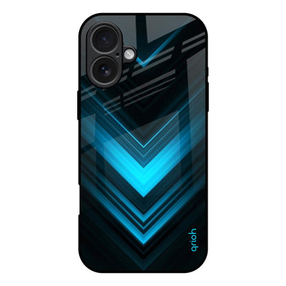 Vertical Blue Arrow iPhone 17 Glass Back Cover Online