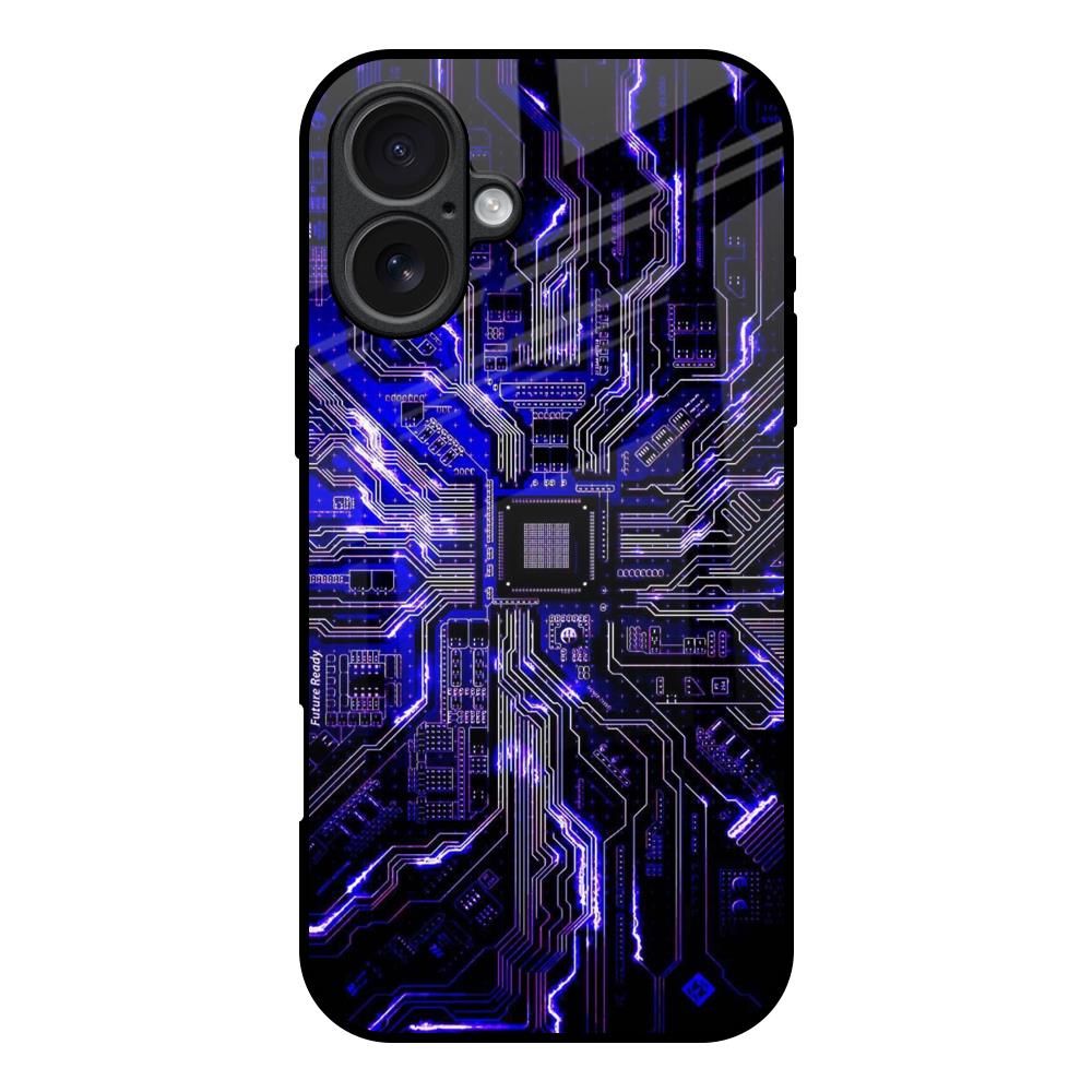 Techno Color Pattern iPhone 17 Glass Back Cover Online