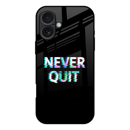 Never Quit iPhone 17 Glass Back Cover Online