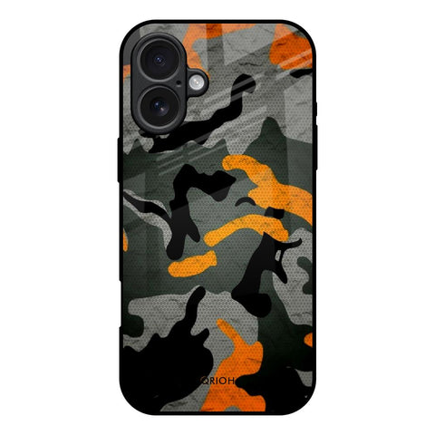 Camouflage Orange iPhone 17 Glass Back Cover Online