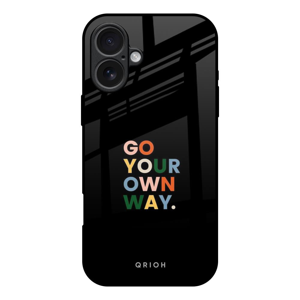 Go Your Own Way iPhone 17 Glass Back Cover Online