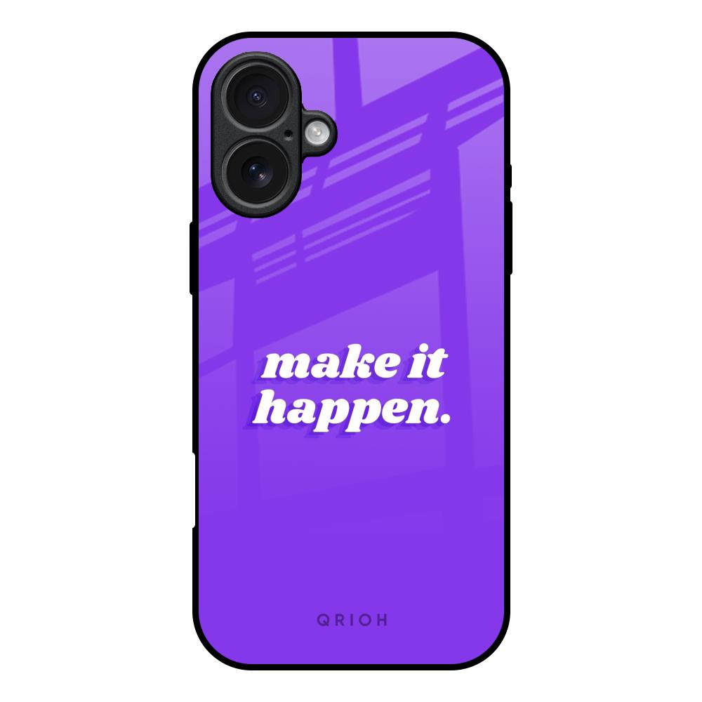 Make it Happen iPhone 17 Glass Back Cover Online