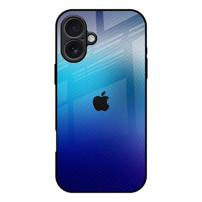 Blue Rhombus Pattern iPhone 17 Glass Back Cover Online