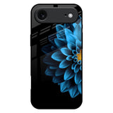 Half Blue Flower iPhone 17 Air Glass Back Cover Online