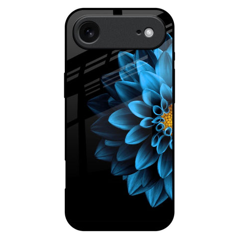 Half Blue Flower iPhone 17 Air Glass Back Cover Online