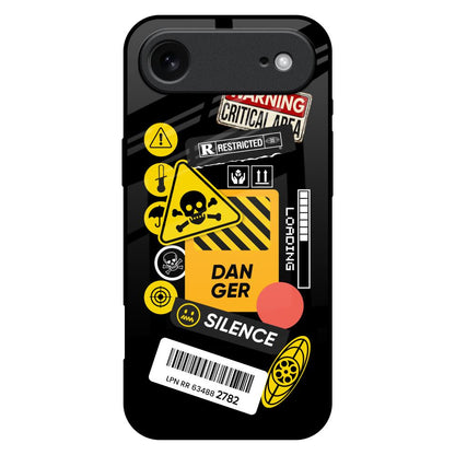 Danger Signs iPhone 17 Air Glass Back Cover Online