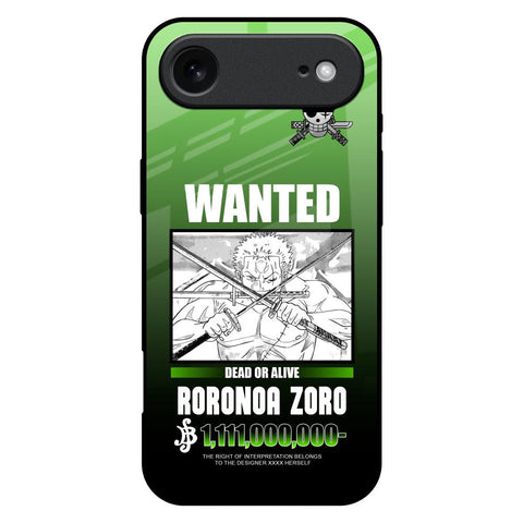Zoro Wanted iPhone 17 Air Glass Back Cover Online