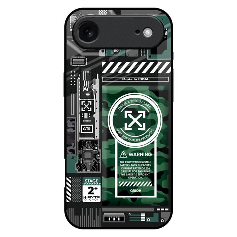 Green Camo Circuit iPhone 17 Air Glass Back Cover Online