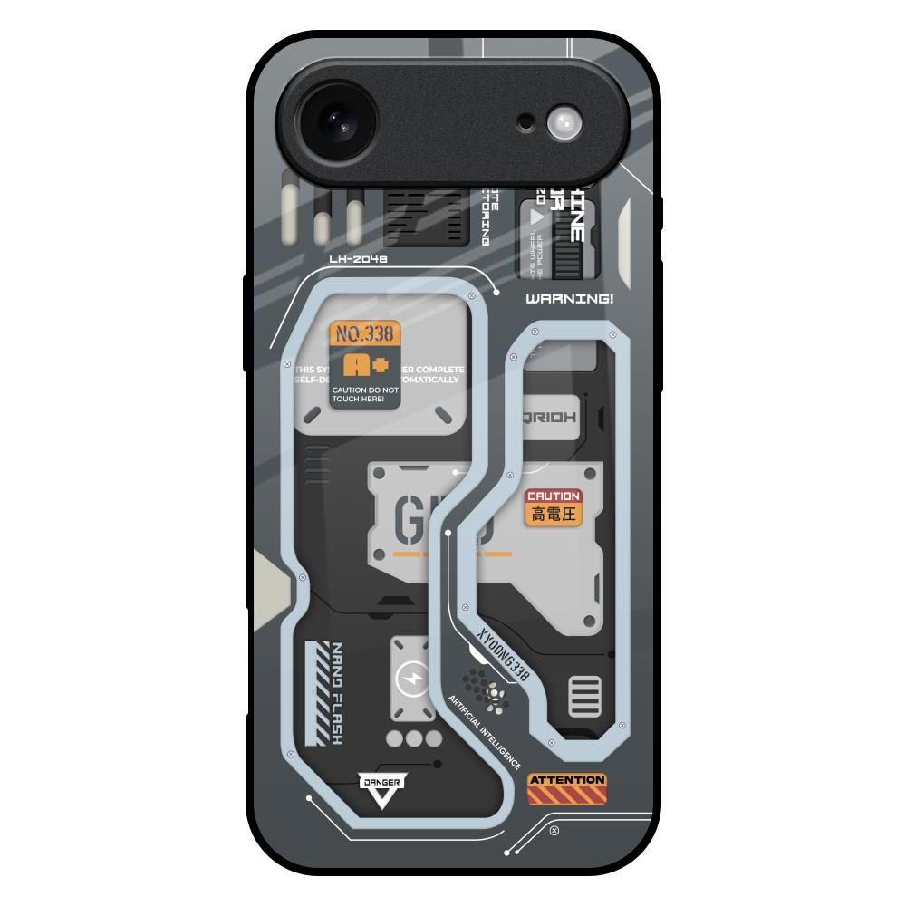 Retro Futuristic iPhone 17 Air Glass Back Cover Online