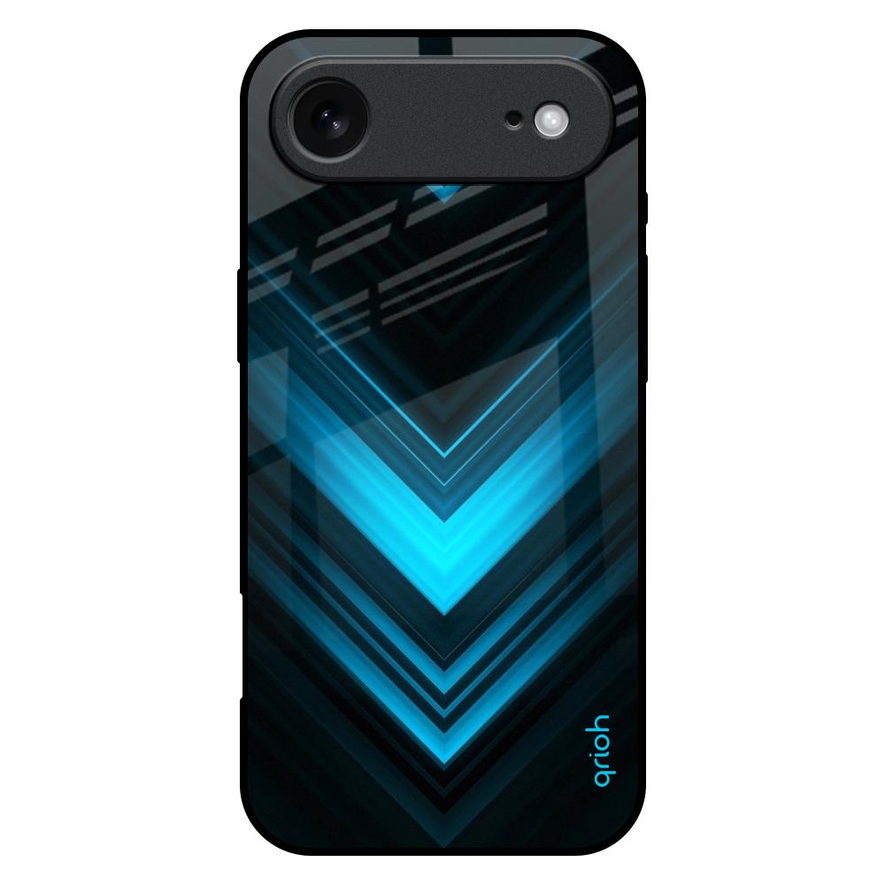 Vertical Blue Arrow iPhone 17 Air Glass Back Cover Online