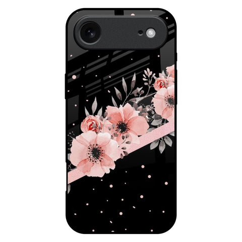 Floral Black Band iPhone 17 Air Glass Back Cover Online