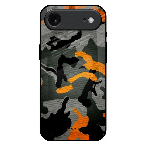 Camouflage Orange iPhone 17 Air Glass Back Cover Online